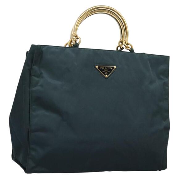 PRADA Hand Bag Nylon Khaki - Picture 1 of 9